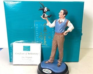 (TR-5) $200 True Originals - Walt Disney and Oswald, the Lucky Rabbit figurine (WDCC) NEW! Limited Edition 1500- 12”H w/ box and COA #4012208
