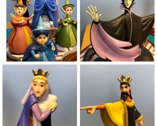 (TR-12) $800 Sleeping Beauty “An Uninvited Guest” King Stefan, Queen, Aurora, flora, Merryweather, Fauna & Maleficent-
