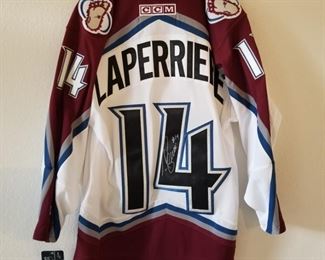 AV-51 ($110) NWT Hockey jersey signed by Laperriere. Comes with hologram COA. 