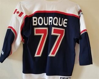 AV-50 ($90) Hockey jersey signed by Ray Bourque with hologram COA.  Jersey never worn, display only. 