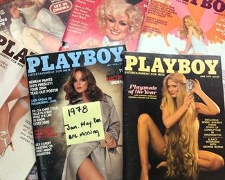 9 issues of Playboy Magazine from 1978- $9
