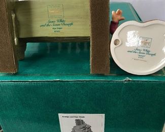 (D6) $75 Grumpy and Pipe Organ 2pc set Snow White and the Seven Dwarfs- w Box, NO COA