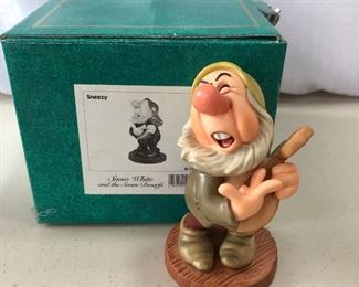 (D7) $20 “Ah- Choo” Sneezy from Snow White and Seven Dwarfs- - w Box, NO COA