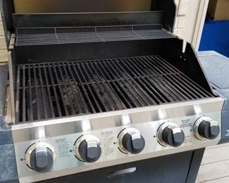 Brinkman Grill ($75).  Shows normal wear, needs to be cleaned. Otherwise looks great!  Comes with TWO propane tanks. (one under the grill)