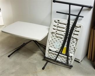 $35 ~ Set of two potable folding tables with adjustable height.  Very useful size, easy to store away.  