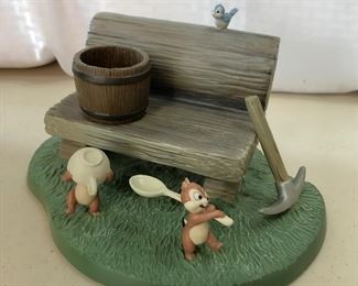 (D14) $50 “Dwarfs Cottage Bench” Snow White and the Seven Dwarfs #1234338- w Box and COA