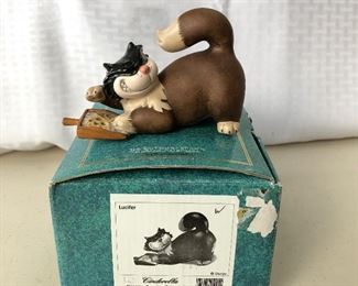 (D18) $30 Cinderella Lucifer Cat “Meany, Sneaky, Roos-a-fee” w/ Box, NO COA