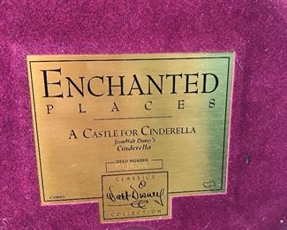 (D16) $200 Enchanted Places “A Castle For Cinderella” Deed #CIJA319 w Box and COA