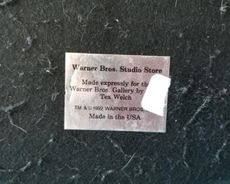TW-3 ($40) Sylvester the Cat & Tweety Bird Tex Welch figurine C 1992 ~ LE 96/ 1200 Made of Steel (Shadow) Cut out Black Finish Aprox. 1/8 in thickness. 11" long X 9" Tall Made in USA