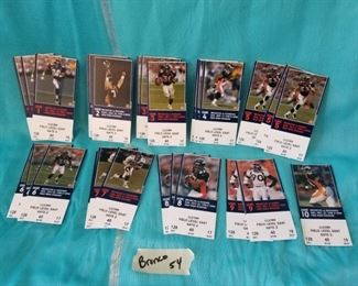 BRONCO-54 ($40) Games 1-10 ticket stubs from 1998 Broncos at Mile High Stadium.  3 of each game except for game 10, there is only one stub.