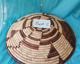 BASK-2 ($30) African shallow Bowl Basket.  Great condition!  13" diameter.