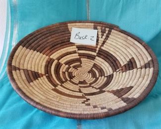 BASK-2 ($30) African shallow Bowl Basket.  Great condition!  13" diameter.
