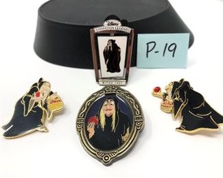 (P19) $35 Lot of 4 Snow White Evil Queen Disney Pins 