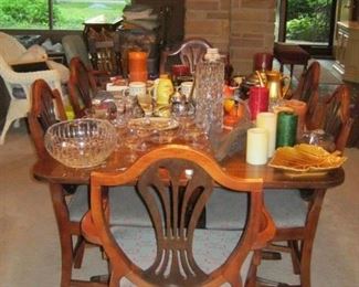 Drop leaf dining room table and chairs