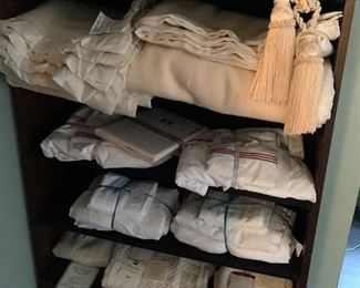 A large selection of twin bed linens 