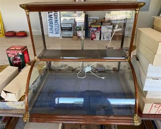 Antique Curved Glass Display $650