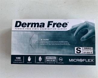 Derma Free Powder Fred Vinyl Examination Gloves Size S 100 Pack