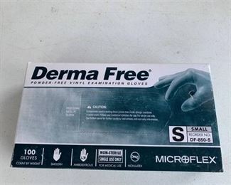 Derma Free Powder Free Vinyl Examination Gloves 100 Package