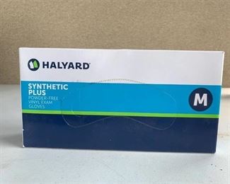 Halyard Synthetic Plus Powder Free Vinyl Exam Gloves M 100 Package