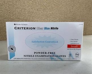 Criterion Clear Blue Nitrile Powder Free Examination Gloves Box 100 Small