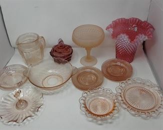Collectable Pink Glass, Vintage Rose, and Fenton