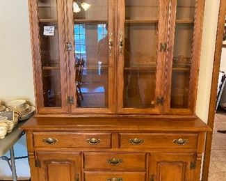 Hardrock Maple China Cabinet, Great Condition!