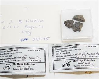 B14	Lot of 3 Chrondite Meteorite 3.32 NWA3118	$34.19