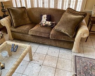 Sofa with matching coffee table and end table
