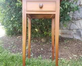 Small side table. 29" high x 16" wide x 16" deep.