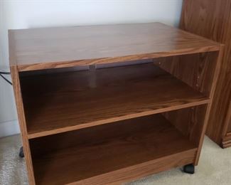 TV cart. 25" wide x 16" deep x 21"tall.