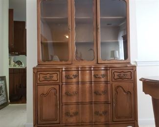 Dining Room breakfront. 74" high x 19" deep x 48" wide.