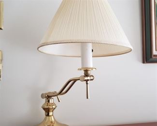 19" adjustable brass lamp.
