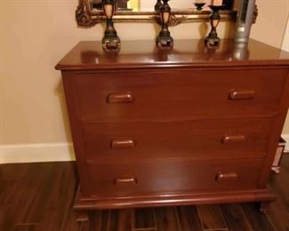 Pre WWII  Mahogany Chest:  Hand-made & Hand-polished from Phillipines  