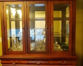 Lighted glass front china cabinet