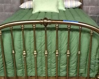 Solid Brass Bed w/ mattress & box springs