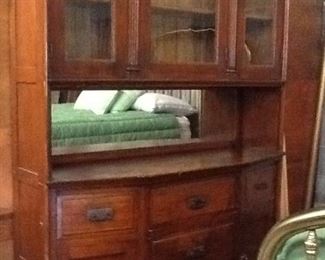 1900's Mahogany China Cabinet "Nice"