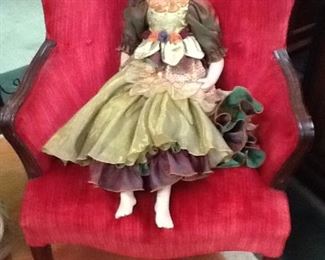 Porcelain " Gorgeous" Collectible (2ft tall) Doll...