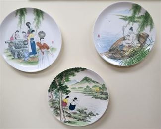 Daehan China, Korean hand painted chargers.