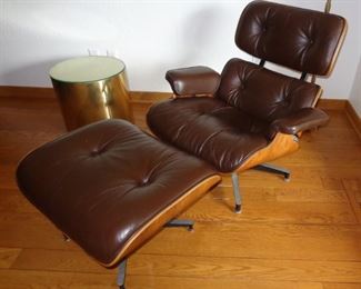 Classic Eames Lounge Chair & Ottoman  (tag indicates 1975 delivery date and 1977 sale date)