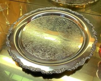 Silverplate cocktail tray - $5 - 15"