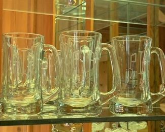5 Beer mugs with monograms - $10
