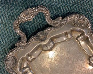 Alternate view - large silverplate tray - $20 - 27” x 11”