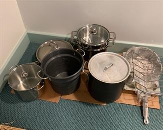 Lot of pots and pans - $55 - Wok 13"Diameter, Largest Pot 13"H