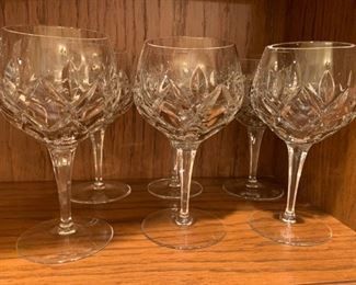 6 Heavy Crystal Goblets - $10 - 6 3/4"