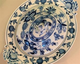 Meissen Blue Onion Lidded Vegetable Bowl - $100 - 13 1/2" x 10 1/4".
