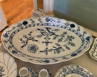 Huge Meissen Blue Onion Platter - $75 - 24" x 16"