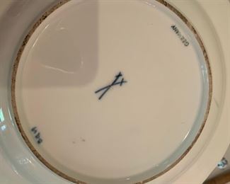 Alternate view - Gold Rimmed Meissen Blue Onion Dinner Plate - $25 - 10"