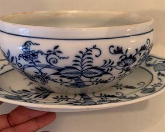 Alternate view - Meissen Blue Onion Sauce Boat - $20 - 9"L x 3 3/4"H