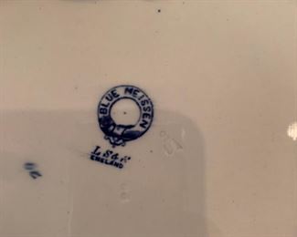 Alternate view - English "Blue Meissen" Square Dish - $10 - 8"