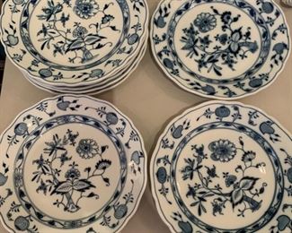 Alternate view - 7 Meissen Blue Onion Dinner Plates with various markings - $50 - 10"